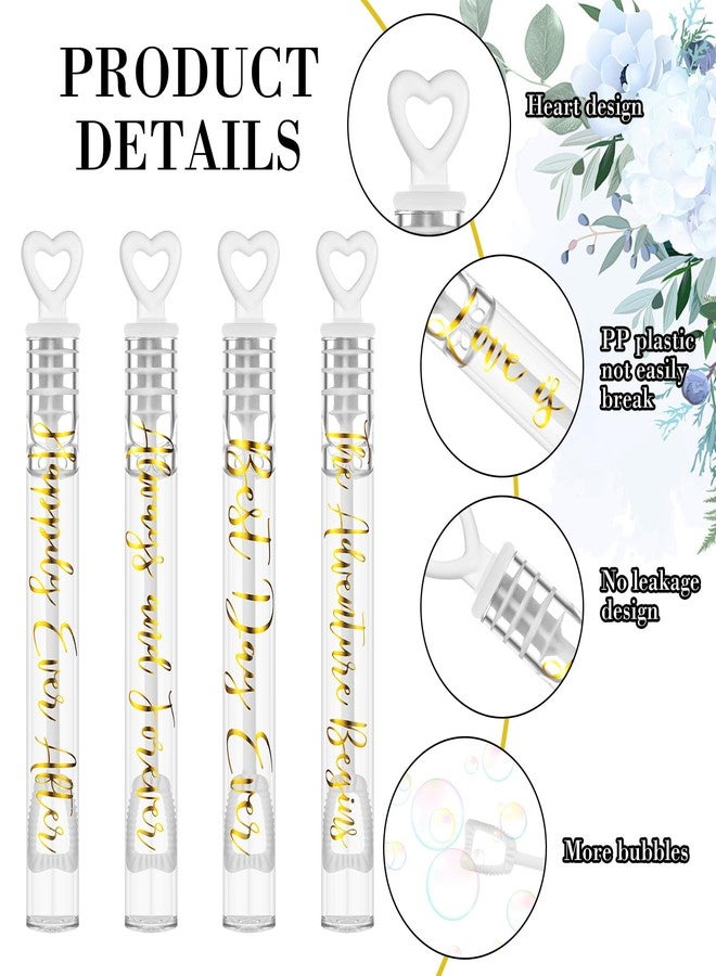 Hollowfly 120 Count Wedding Mini Bubble for a Wedding Wands Bulk Heart Bubble Wand for Guests Send Off Adults Party Supplies Valentine Anniversaries Celebration (Love Forever) - Image 2